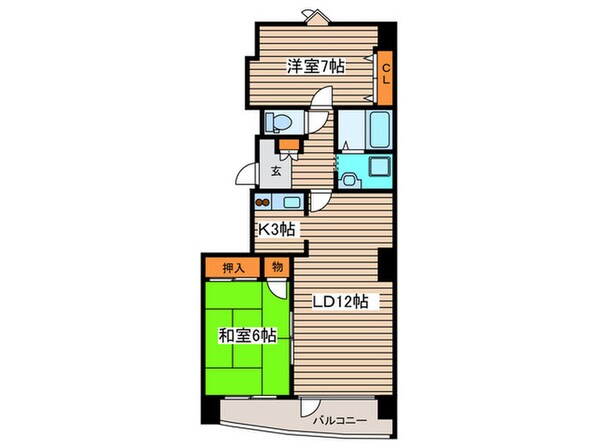 クレア西岡の物件間取画像